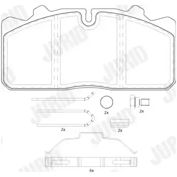 Brzdová destička JURID Sada brzdových destiček JRD 2908809560