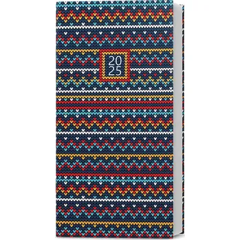 Diář Baloušek Tisk Halina lamino 21 x 11 cm 2025 pletený