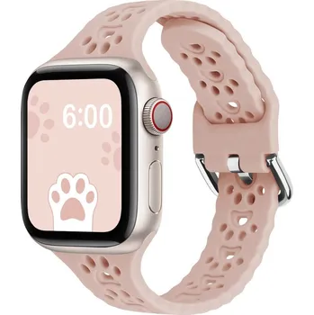 Příslušenství k chytrým hodinkám Akce 2+1 Řemínek s pacičkami a přezkovým zapínáním pro Apple Watch 38/40/41/42(S10)mm Barevná varianta: Lososový