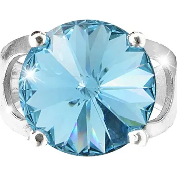 Prsten Prsten se Swarovski Elements Rivoli Aqua 12 mm
