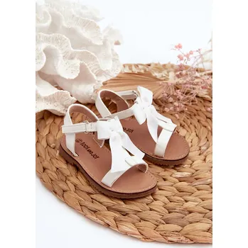 Dívčí obuv Dětské sandálky S Mašlí Na suchý zip Joratia Barva: Bílá, Velikost: 19