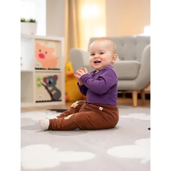 Kojenecký body Bobánek Body dlouhý rukáv - Fialová - 80