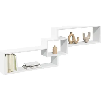 přebalovací pult a komoda Nástěnná skříňka 158 x 18 x 53 cm bílá kompozitní dřevo Bílá 854814