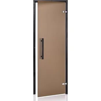 Dveře do sauny "A" 9x19 Satin Bronze 890x1890 mm Black