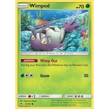 Volný čas Pokémon BUS 016/147 Wimpod - Burning Shadows Stav: Excellent, Verze: NORMAL