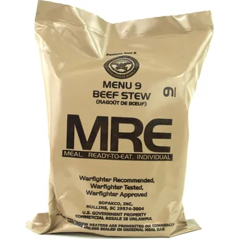 Originál US Army MRE Menu 9 BEEF STEW