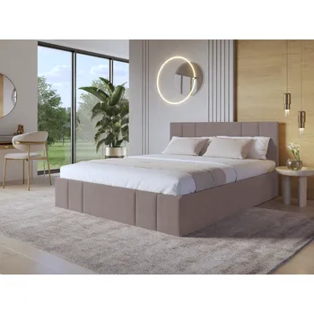 Postel Eka Čalouněná postel SAMANTA 140x200 cm Barva látky Trinity: (2316) Černá