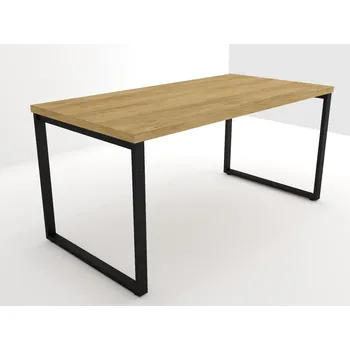 Jídelní stůl EGGER Hickory podnož EC5208-Z černá 140 x 80 cm, Tloušťka desky: 36 mm