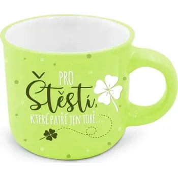 Žertovný předmět Nekupto DC7 Mini hrneček na espresso PRO ŠTĚSTÍ NZC