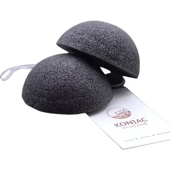 Odličovací ubrousek Konjac Konjaková houbička s aktivním černým bambusovým uhlím, 1 ks Tvar: Klasik