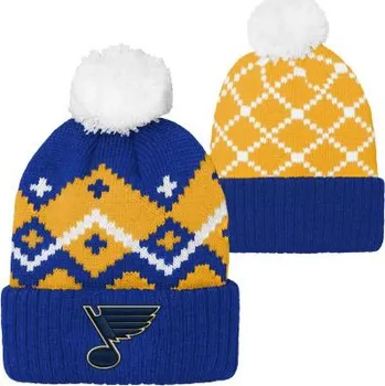 Čepice Outerstuff Dětská zimní čepice St. Louis Blues NHL Patchwork Cuffed Knit