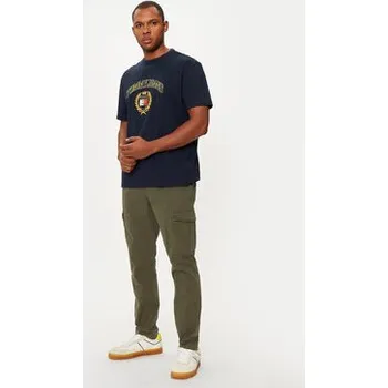 Pánské kalhoty Tommy Jeans Kalhoty z materiálu Austin DM0DM20750 Zelená Slim Fit 36_32