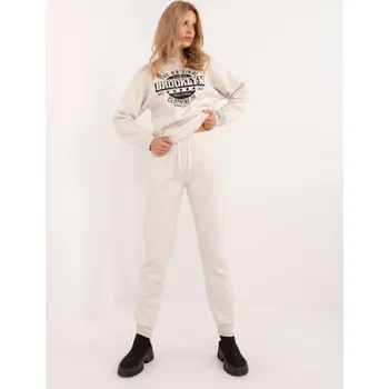 Dámské tepláky s vycpávkami světle béžové