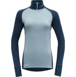 Devold Merino 235 EXPEDITION tričko se zipem dlouhý rukáv - dámské - modrá Velikost: L