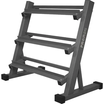 Stojan na jednoruční činky PROIRON - trojřadý Long - doprava zdarma