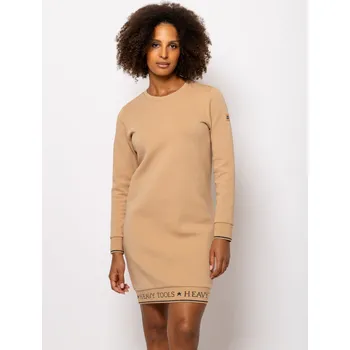 Dámské šaty Heavy Tools dámské šaty s dlouhým rukávem Vakto24 béžové Velikost: S