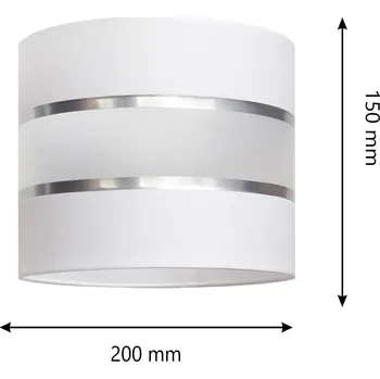 Lampička HELam Stínidlo na lampu Helen E27 Ø20/výška 15 cm bílá/stříbrná bílá, stříbrná, opálová 1 x 60 W - Doprava zdarma