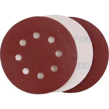 Brusný papír Papír brusný 125mm P120 s otvory - suchý zip - 3ks FESTA