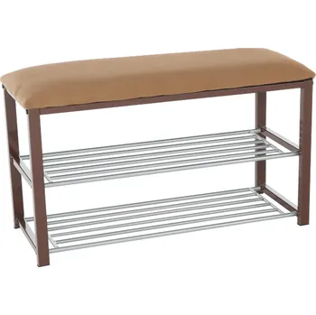 Botník Tempo Kondela Lavice s botníkem, čokoládová / tmavohnědá, LANGELLA