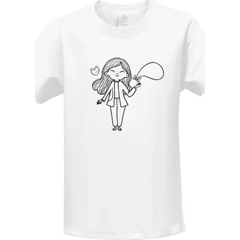 Pánské oblečení Tričko s potiskem Dívka s bublinou dětské