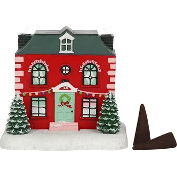 Svícen Stojan na vonné kužely Christmas House - Vánoční domeček pro sváteční atmosféru