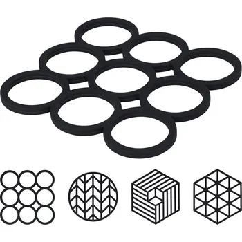 Podložka pod hrnec Mat Podložka pod hrnec mix tvarů, silikon ČER