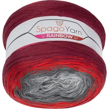 Příze Bellatex Příze SpagoYarn Rainbow Šedá,Červená,Vínová