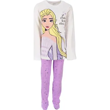 Dívčí pyžamo PYŽAMO FROZEN te REW6-717 bílo - fialkové Velikost: 9-10