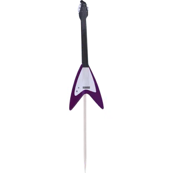 Jedlá dekorace na dort Zápich do dortu - Elektrická kytara - Fialová