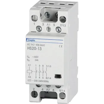 Stykač DOEPKE 09980410 Instalační stykač HS 2-230AC/25-31, 25 A, 230 V AC, kontakty: 3x spínací, 1x rozpínací