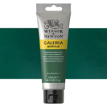 Vodová barva Akrylová barva Winsor & Newton 120ml - Permanent Green Deep