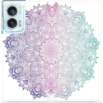 Pouzdro na mobilní telefon Mobiwear flipové pouzdro pro Motorola Edge 50 Fusion bílá