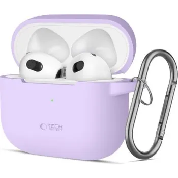 Pouzdro na mobilní telefon Tech-Protect | Tech-Protect Silicone Hook pouzdro na Apple AirPods 3, fialové