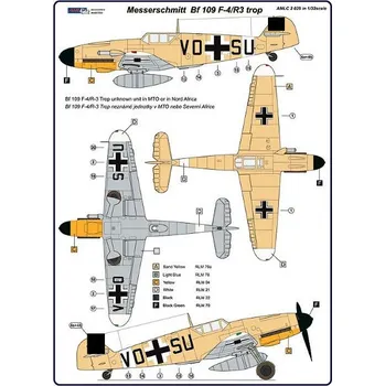 Modelářství 1/32 Decals Messerschmitt Bf 109 F-4/R3 Aufklärer