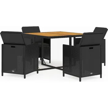 Zahradní nábytek z umělého ratanu VidaXL, černý, 1 díl