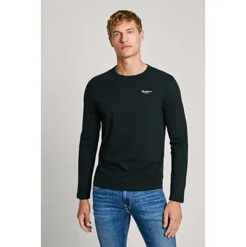 Pánské tričko Pepe Jeans Pánské tričko ORIGINAL BASIC 2 LONG N Barva: černá, Velikost: L