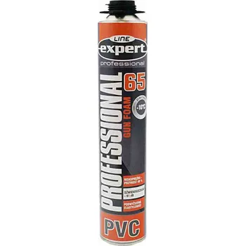 Montážní pěna EXPERTLINE Pistolová pěna 65 PVC EXPERT LINE Professional ZIMNÍ Varianta: Karton (objednávání po násobcích ks v balení)