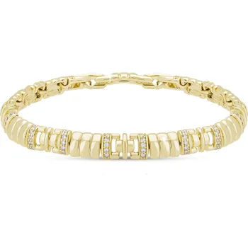 Náramek Ellami DUBAI 2681 Pozlacený náramek 14k, kříž se zirkony Ellami