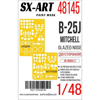 Plastikový model 1/48 Paint mask B-25J 'Glazed Nose', double sided