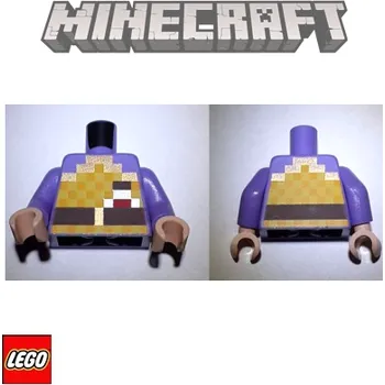Stavebnice LEGO LEGO® Dílky na figurky LEGO Tělo potištěné MINECRAFT, End Warrior / Tmavě Levandulové / Torso - 21242 973pb5063c01