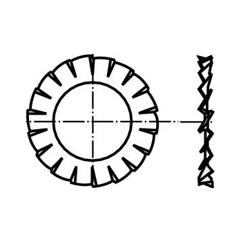 podložka Podložka vějířová vnější ozubení tvar A dle čsn 1745 A p25 zinek bílý