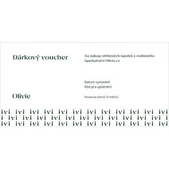 Dárková krabička Olivie Dárkový poukaz elektronický Hodnota: 300 Kč