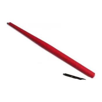 Dřevěná násadka lakovaná červená s dírou (Dřevěná násadka lakovaná červená s dírou)