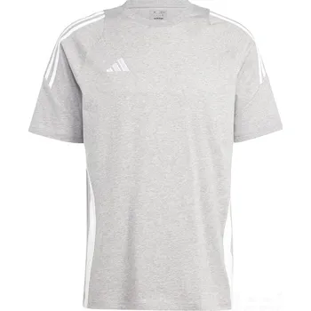 Pánské tričko Triko ADIDAS TIRO 24 SWEAT TEE, barva IR9348 medium šedá heather - bílá, velikost S