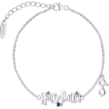 Náramek Stříbrný náramek se zirkony - Harry Potter, brýle, Warner Bros. Discovery - WB537-7762