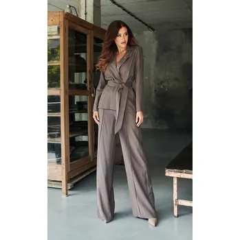 La furia Dámský módní komplet saka a kalhot 24135 barva: hnědá