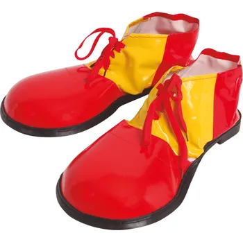 Karnevalový doplněk Klaunské boty - žlutočervené