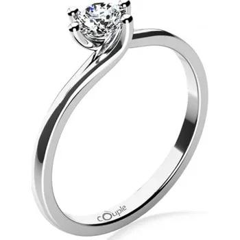 Šperk Couple, Patric – zásnubní prsten z bílého zlata, vel. 55, prům. 17.5 mm, 585-68-1-4101.1B00.0.55.001