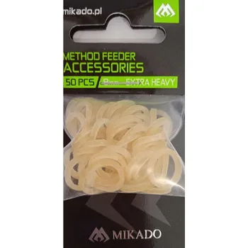 Mikado Extra Heavy elastické gumičky na pelety transparentní 8 mm 50 ks