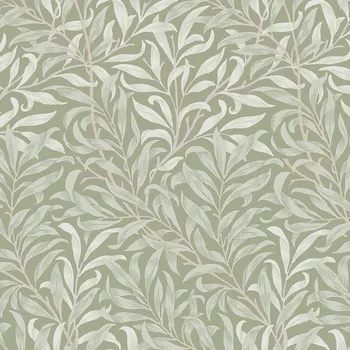 Tapeta William Morris At Home Vliesová tapeta na zeď, zelená, větvičky, 124248, William Morris At Home, velikost 10 x 0,52 m
